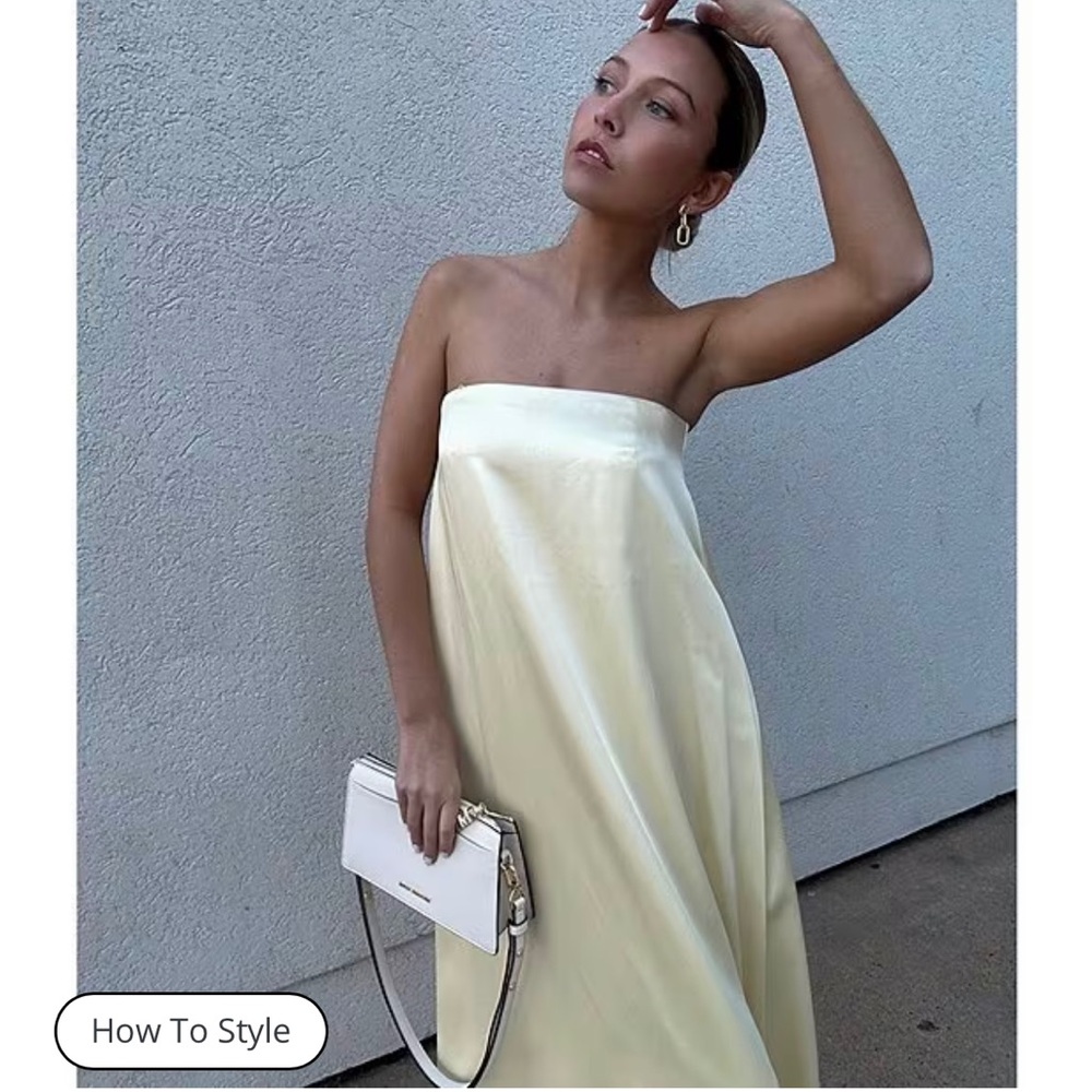 ISO Lucia Shift Strapless Maxi Dress